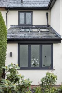 Anthracite grey flush sash windows