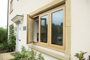 heritage woodgrain foil uPVC flush windows