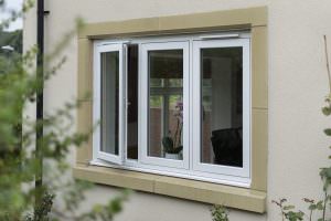 white flush sash windows